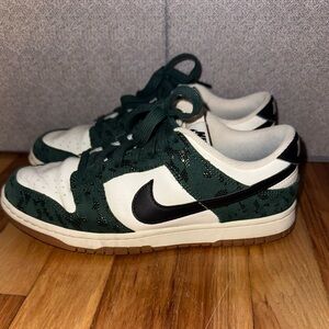 Women's Size 9 - Nike Dunk Low Green Snake Gum White FQ8893-397